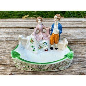 Vintage Japan Porcelain Victorian couple astray